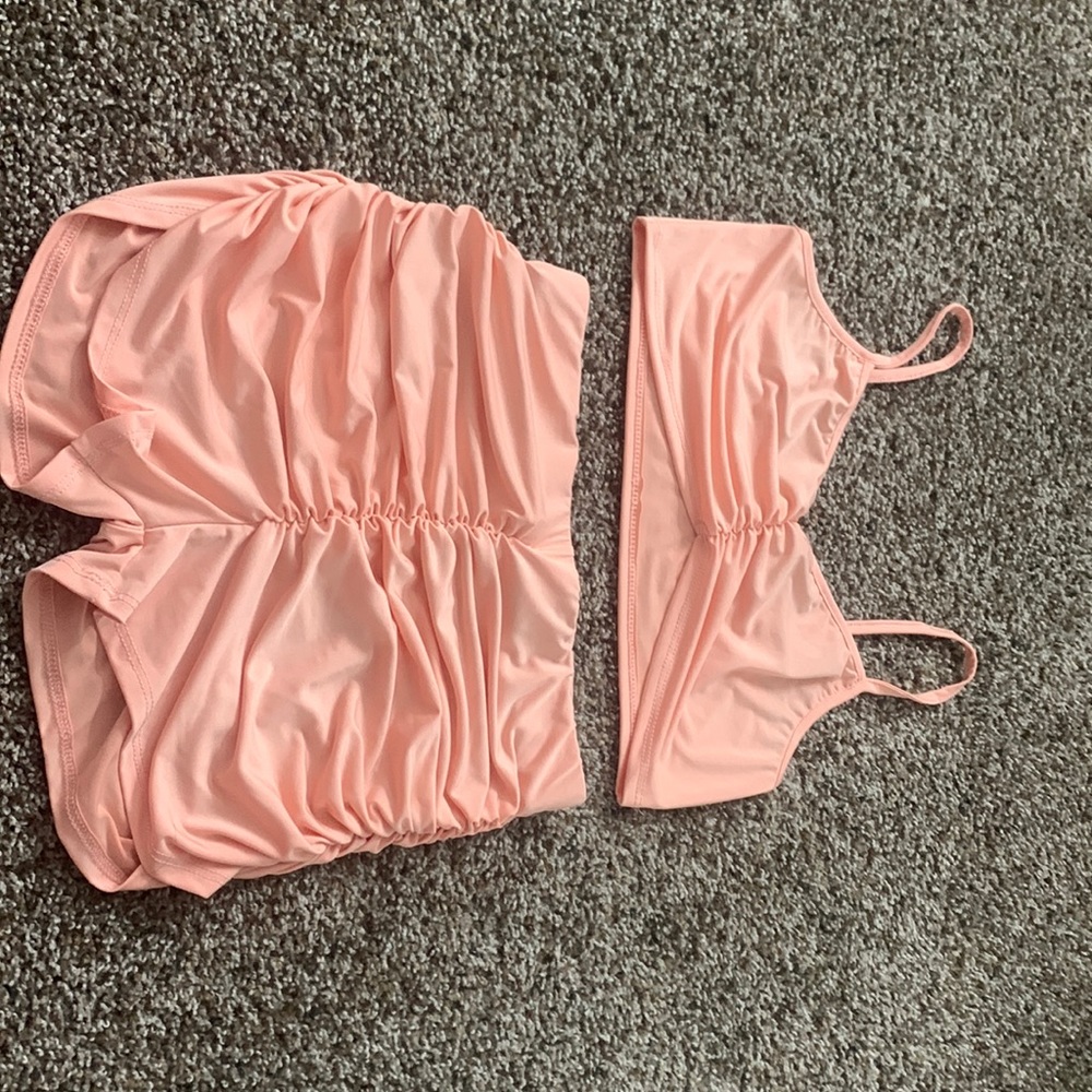 Super cute peach set from BADDIEVILLE on Instagram